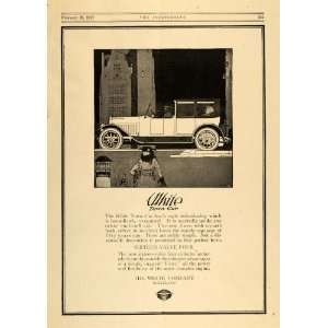 1917 Ad White Town Car Sixteen Valve Four Automobile   Original Print 