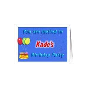  Kades Birthday, Invitation to the Party Card Toys 