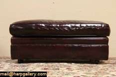 Kittinger Leather Footstool or Hassock  