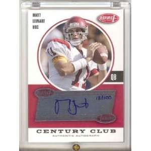  Matt Leinhart Aspire Autographed USC Card 13/100 