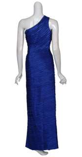 CALVIN KLEIN One Shoulder Cobalt Eve Gown Dress 6 NEW  