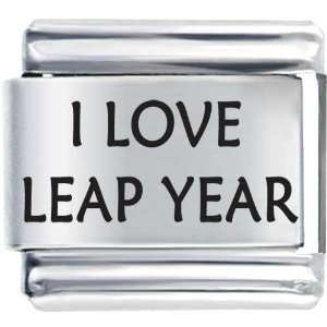  Celebration I Love Leap Year Laser Italian Charm Bracelets 