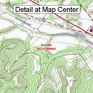  USGS Topographic Quadrangle Map   Kerrville, Texas (Folded 