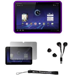 Purple   Soft Rubber Gel Silicone Skin Cover Case for Motorola XOOM 