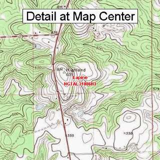  USGS Topographic Quadrangle Map   Lapine, Alabama (Folded 