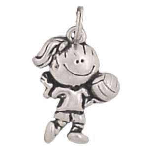  Clayvision Volleyball Girl Pendant Charm Jewelry