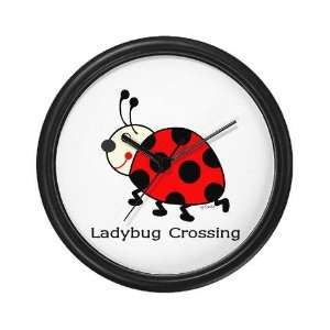  Ladybug Crossing Ladybug Wall Clock by 