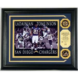  LaDanian Tomlinson Dominance Photo Mint with 2 24KT Gold 