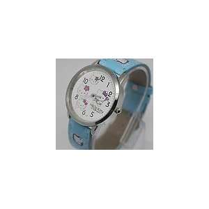 Cute Hello Kitty Blue Band Watch + Hello Kitty Pouch & Extra Battery