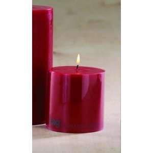  30 Hour 3 Unscented Cherry Red Pillar Candle Wedding 