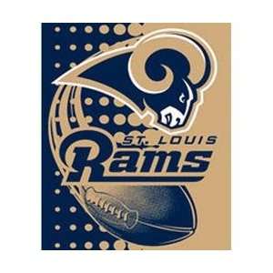 Saint Louis Rams NFL Royal Plush Raschel Blanket (Flash Series) (60 