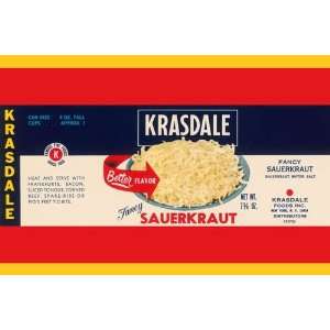  Krasdale Fancy Sauerkraut 12 x 18 Poster