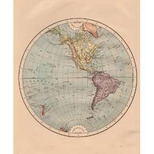  Butler 1887 Antique Map of the Western Hemisphere
