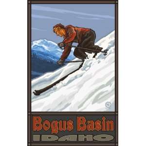  Northwest Art Mall Bogus Basin Idaho Downhill Skier Man 