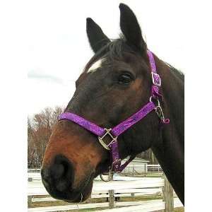   batik inspirations halter  purple  cob horse size