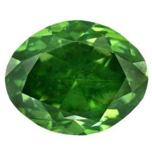  0.47 Ct Pine Green Oval Cut Loose Natural Diamond Jewelry