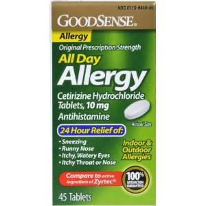  Good Sense All Day Allergy   Cetirizine 45 Count Case Pack 