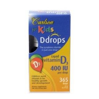   Labs Carlson For Kids Liquid Vitamin D3 Drops, 400 IU, 365 drops 10ml