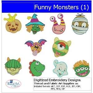  Digitized Embroidery Designs   Funny Monsters(1) Arts 
