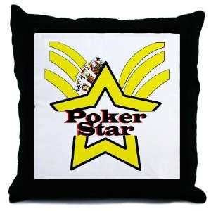  Poker Star Poker Throw Pillow by 