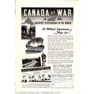  1941 Canada Canada at War Vintage Ad