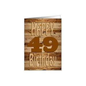    49th Birthday, Carved wood for a handyman Card Toys & Games