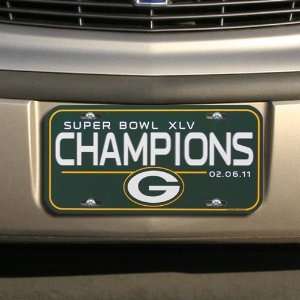  Green Bay Packers Super Bowl XLV Champions Plastic License 