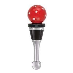 Red Bottle Stopper With Rhinestones 