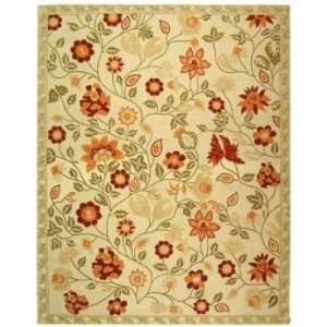   Ivory and Green Country 26 x 4 Area Rug 