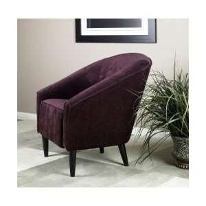  278 Orion Club Chair in Eggplant Chenille   Armen Living 