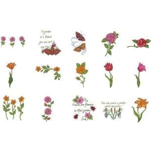   Embroidery Machine Designs CD JUMBO FLOWER GARDEN
