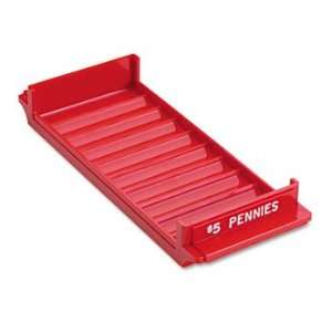   Porta Count System Rolled Coin Plastic Storage Tray, Red Electronics
