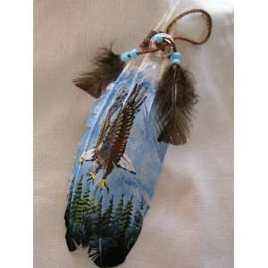 Native American Style Painted Feathers  Eagle  Kitchen 