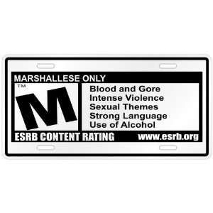 New  Marshallese Only / E S R B Parodie Marshall Islands License 