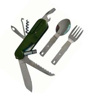   Camping Multi Tool & Flashlight Essential Eating Utensil Food Knife