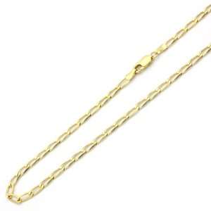  Yellow Gold 3mm Open Link Chain Necklace 16 W/ Lobster Claw Jewelry