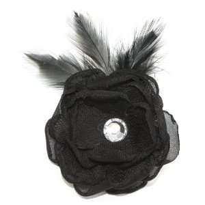  Laliberi Pin and Clip Flower, Burnt Rose n Feathers Arts 