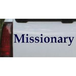 Missionary Christian Car Window Wall Laptop Decal Sticker    Navy 22in 