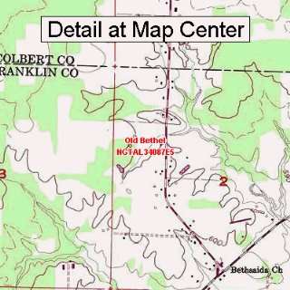   Topographic Quadrangle Map   Old Bethel, Alabama (Folded/Waterproof