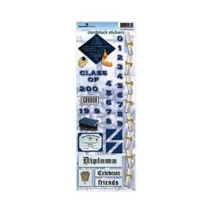   Photo Real 13 Inch by 4 1/2 Inch Cardstock Stickers, Graduation Arts