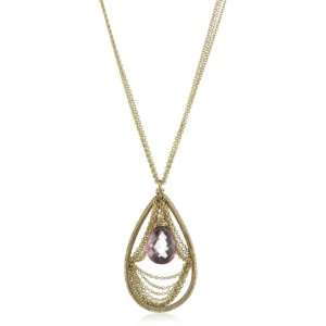   Dana Kellin Spectacular Chain Swag Teardrop Pendant Necklace Jewelry
