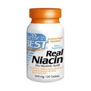 Real Niacin (Extended Release) (500mg) 120 Tablets   Doctors Best