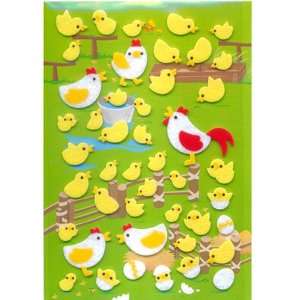  Real Felt Fun Easy Stickers   Rooster Hen Chick Farm