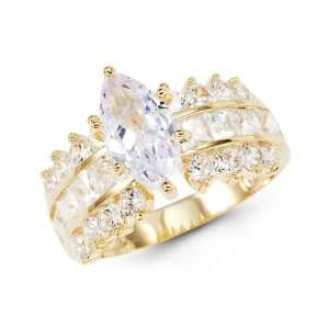  Marquise Engagement Ring Anniversary CZ Cubic Zirconia 14k 