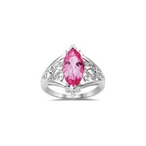  Pure Pink Topaz Ring   0.06 Cts Diamond & Pure Pink Topaz Ring 