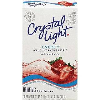 Crystal Light On The Go Energy Wild Strawberry, 10 Count Boxes (Pack 