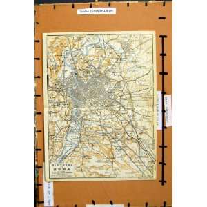  Map 1928 Plan Dintorni Roma Rome Italy Appia