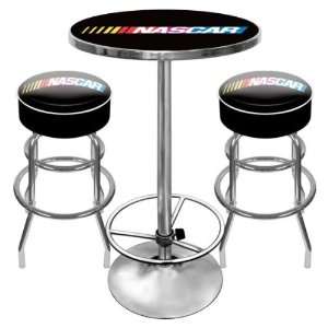  NASCAR Gameroom Combo   2 Bar Stools and Table