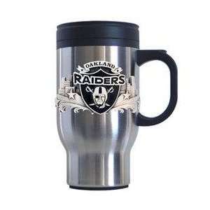  NFL Travel Mug   Pewter Emblem Raiders