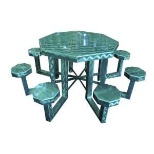  Custom Theme Tables 347A0009 48 Inch Octagon Aluminum Picnic Table 